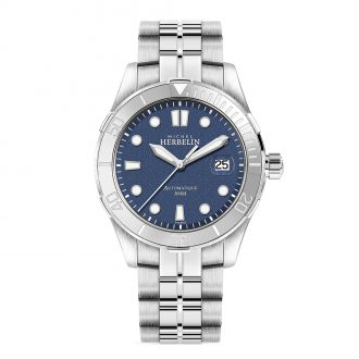 MICHEL HERBELIN - Trophy Automatic Bracelet Blue Dial Watch 1660/15B
