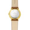 Michel Herbelin mens Classique watch with yellow gold PVD case and tan leather strap model 12248-P