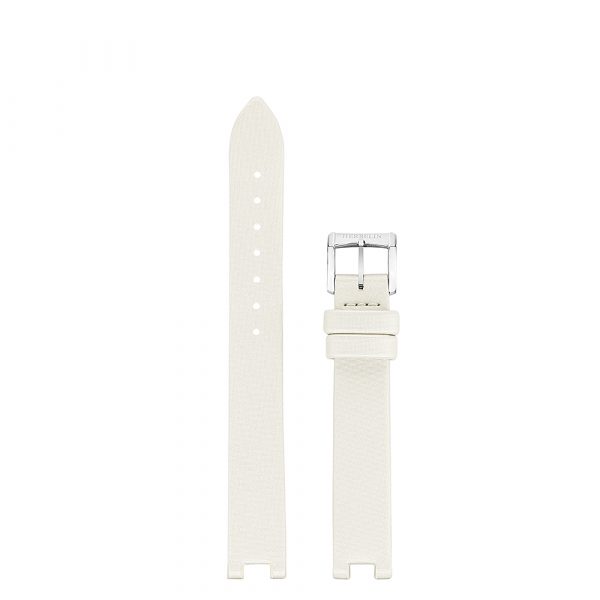 Michel Herbelin watch strap in white satin with stainless steel buckle for model 1043