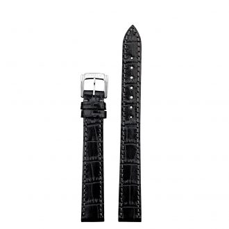 MICHEL HERBELIN - Black Crocodile Grain Leather Strap 14mm 16845 - 14 597 NOIR 12