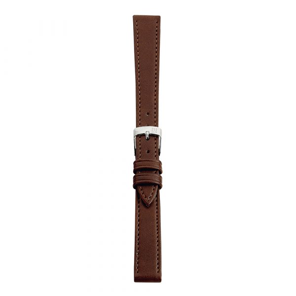 Morellato birmingham watch strap in brown eco leather leather with stainless steel pin buckle
