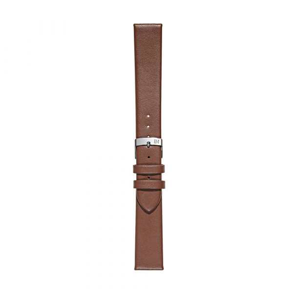 Morellato Micra Evoque watch strap in brown calf leather with stainless steel pin buckle
