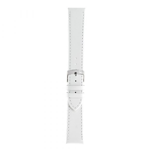 Morellato Sprint watch strap in white calf leather with stainless steel pin buckle