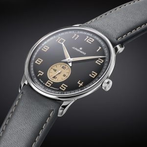 Junghans mens Meister Driver Chronoscope watch with stainless steel case and leather strap model 027-3607.00
