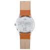 Junghans mens Meister Mega watch with stainless steel case and tan leather strap model 058-4801.00