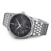 Junghans mens Meister Mega watch with stainless steel case and bracelet model 058-4803.44 angled view
