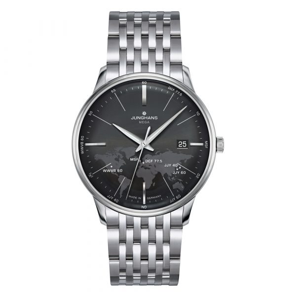 Junghans mens Meister Mega watch with stainless steel case and bracelet model 058-4803.44