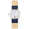 Junghans mens Meister Mega Kleine Sekunde watch with stainless steel case and blue leather strap model 058.4901.00