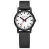 Mondaine Essence 32mm case watch with black natural rubber strap model MS1.32110.RB