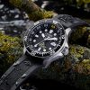Citizen Super Titanium Promaster Diver GMT men's watch with black dial and rubber strap model BJ7111-03F