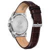 Citizen World Time Perpetual Eco-Drive men's watch with stainless steel case and brown leather strap model BX1000-06L