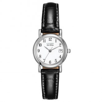 CITIZEN - Stainless Steel Leather Strap Watch EW1270-06A