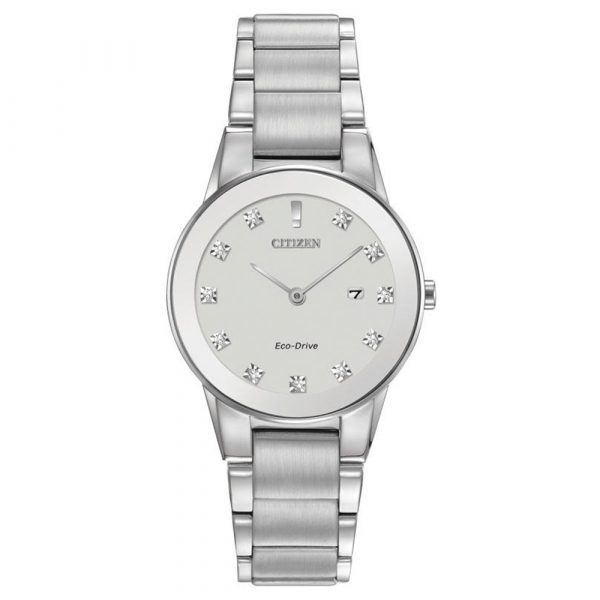 Citizen Axiom Diamond women's watch with stainless steel case and bracelet model GA1050-51B