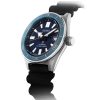 Seiko Prospex men's automatic diver's watch with stainless steel case and black silicone strap model SPB053J1