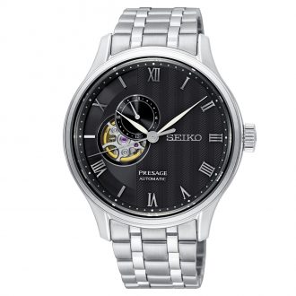 SEIKO PRESAGE - Men's 24 Hour Black Dial Watch SSA377J1