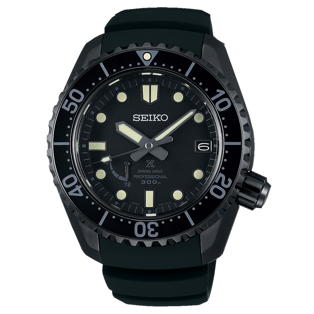 Seiko Prospex LX Pro Diver Spring Drive Black Titanium Watch SNR031J1