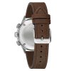 Bulova A-15 Pilot Automatic men's watch with stainless steel case and brown leather strap model 96A245