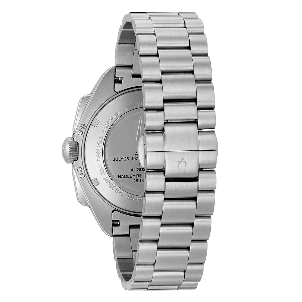 bulova men's special edition moon watch stainless steel 96b258
