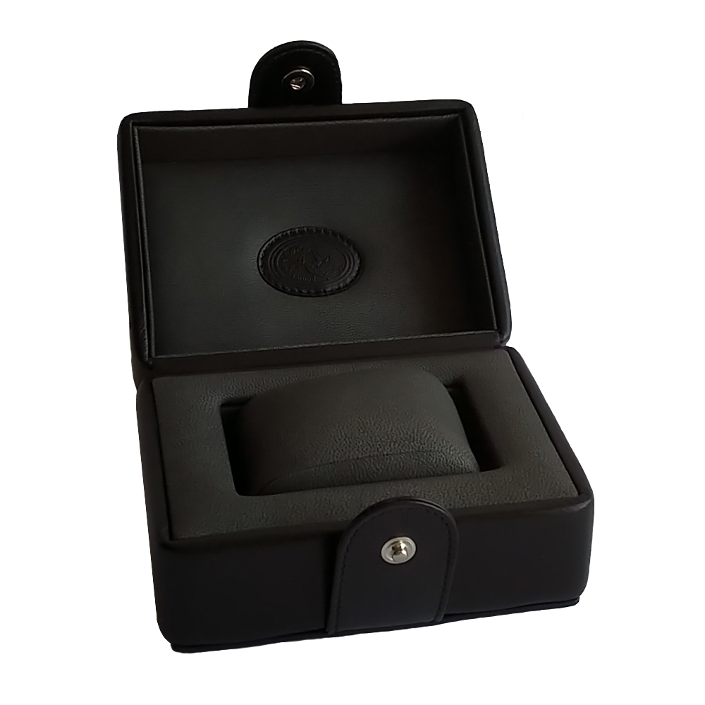 Underwood Black Leather Watch Box, Black Leather Watch Box
