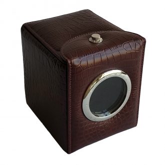 UNDERWOOD - Brown Leather Single Watch Winder UN/809CROCBROWN