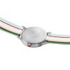 Mondaine Modern Casual watch with 40mm stainless steel case and red and green stripe textile strap model A660.30360.16SBS