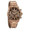 Citizen Perpetual Chronograph A-T Radio Controlled watch with brown dial and gold tone case and bracelet model AT4106-52X