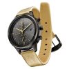 Citizen Silhouette women's chronograph watch with black IP case and gold leather strap model FB2007-04H