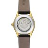 Michel Herbelin Classiques 24 hour Automatic men's watch with yellow gold PVD case and brown leather strap model 1661-P01MA