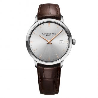 RAYMOND WEIL - Toccata Silver Dial Leather Strap Watch 5485-SL5-65001