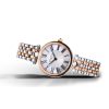 Frederique Constant Art Deco women's watch with rose gold and stainless steel case and bracelet model FC200MPW2AR2B