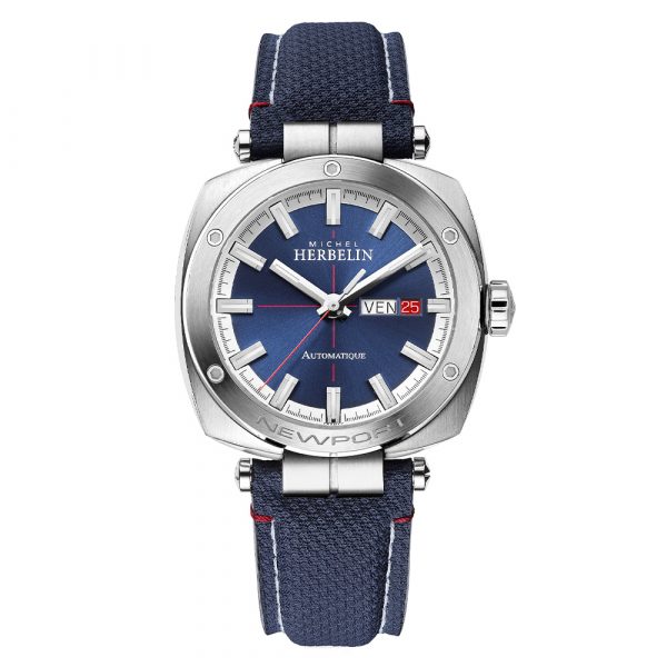 Michel Herbelin Newport Heritage men's watch with blue textile strap and dial model 1764-42