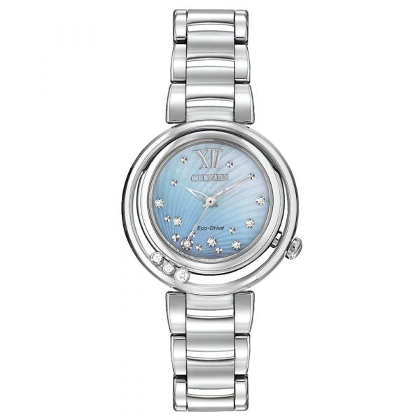 Citizen L Sunrise Diamond women's watch with stainless steel case and bracelet model EM0320-59D