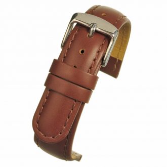 HOBSON Tan Padded Calf Leather Stitched Watch Strap W101P