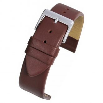 HOXTON Burgundy Plain Leather Flat Profile Watch Strap W102