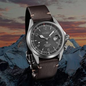 Seiko Prospex Alpinist men's limited edition automatic watch with brown leather strap model SPB201J1
