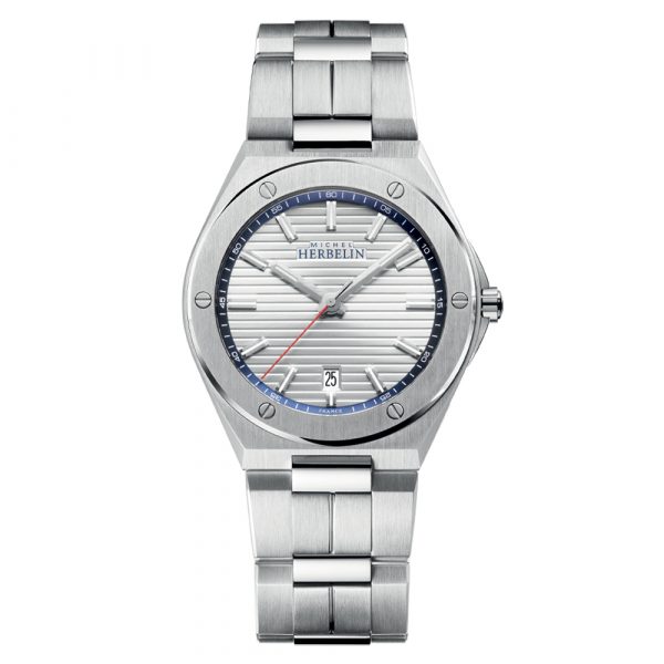 Michel Herbelin Cap Camarat men's watch with stainless steel case and bracelet model 12245-B42