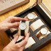 Wolf Palermo six piece watch storage box in anthracite model 213802