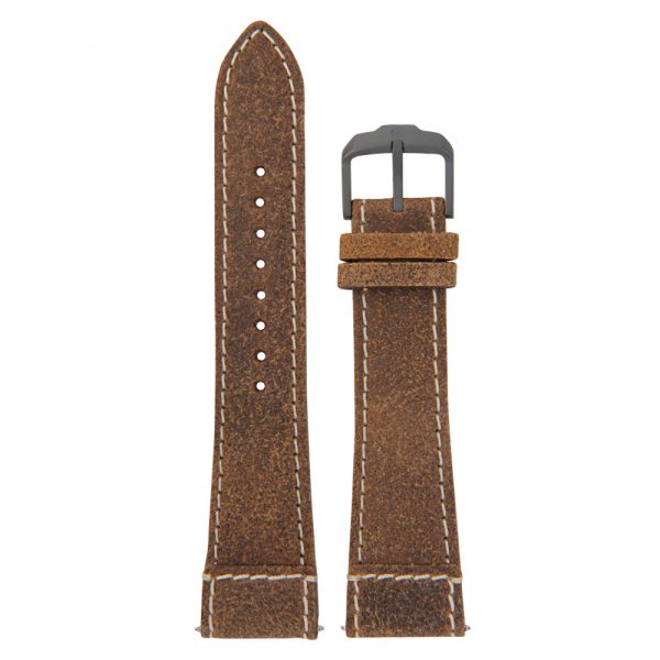 Junghans Meister Pilot 22mm strap in tan leather model 420506510