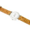 Mondaine Essence watch with 32mm white case and sand strap model MS1.32110.LS