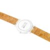 Mondaine Essence watch with 41mm white case and ivory strap model MS1.41111.LT