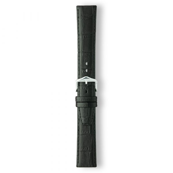 Darlena Lulworth black antique croco grain leather watch strap model LS1209-1