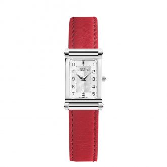 MICHEL HERBELIN - Antarès Rectangular Steel Customisable Watch H.17048/28 - BRAC.17048.25/A - Red