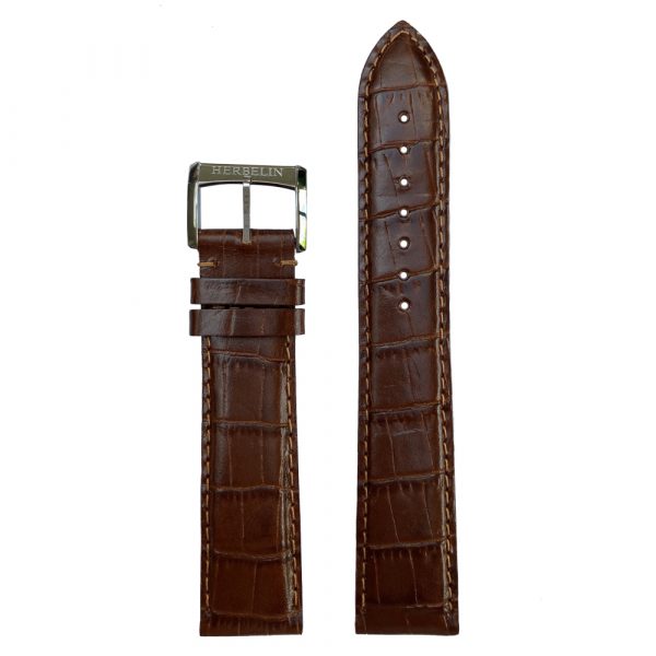 Michel Herbelin 12248 brown leather strap model 20 248 MARO 18