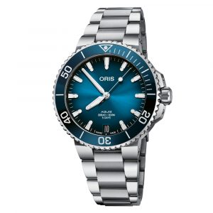 Oris Aquis Date Calibre 400 case size 41.5mm blue dial watch model 0140077694135-0782209PEB