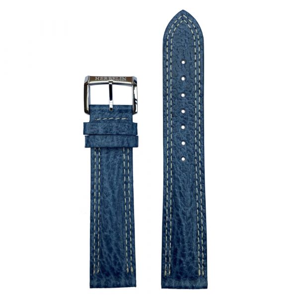 Michel Herbelin 12255 blue leather strap model 20 255 BLBI 18