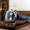 Duckworth Prestex blue chronograph men's strap watch WBG D550-03