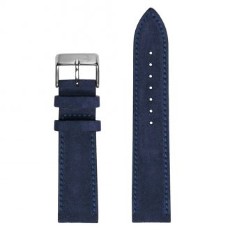 DUCKWORTH PRESTEX - Oceania Blue Suede Italian Leather Watch Strap 20mm DPOBS20