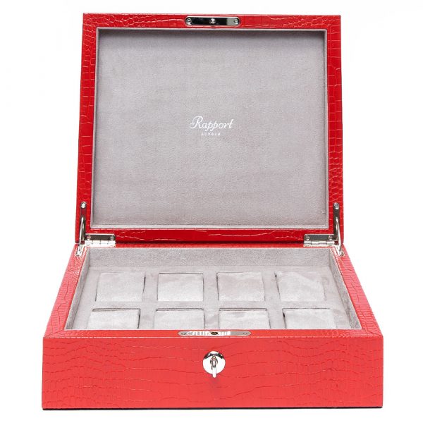 Rapport L267 Brompton eight watch box red leather