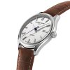 Frederique Constant Classics Index automatic watch with brown leather strap and silver dial model FC-303NS5B6