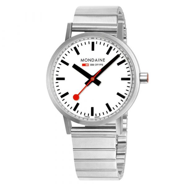 Mondaine Classic stainless steel bracelet watch with 40mm case model A660.30360.16SBJ